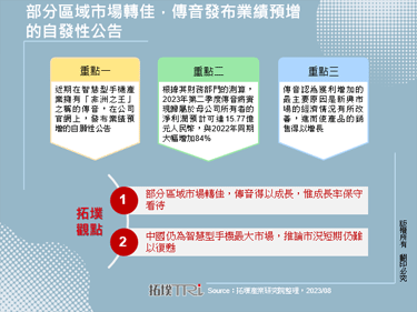 部分區域市場轉佳，傳音發布業績預增的自發性公告