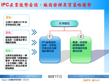 IPC產業後勢看俏，廠商發揮異質策略優勢