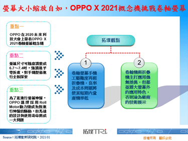 螢幕大小縮放自如，OPPO X 2021概念機挑戰卷軸螢幕