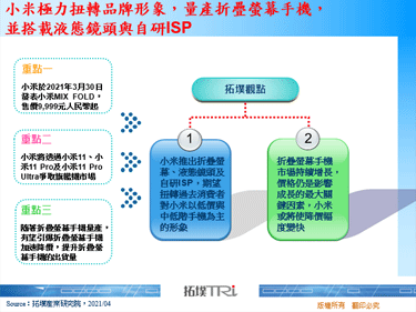 小米極力扭轉品牌形象，量產折疊螢幕手機，並搭載液態鏡頭與自研ISP