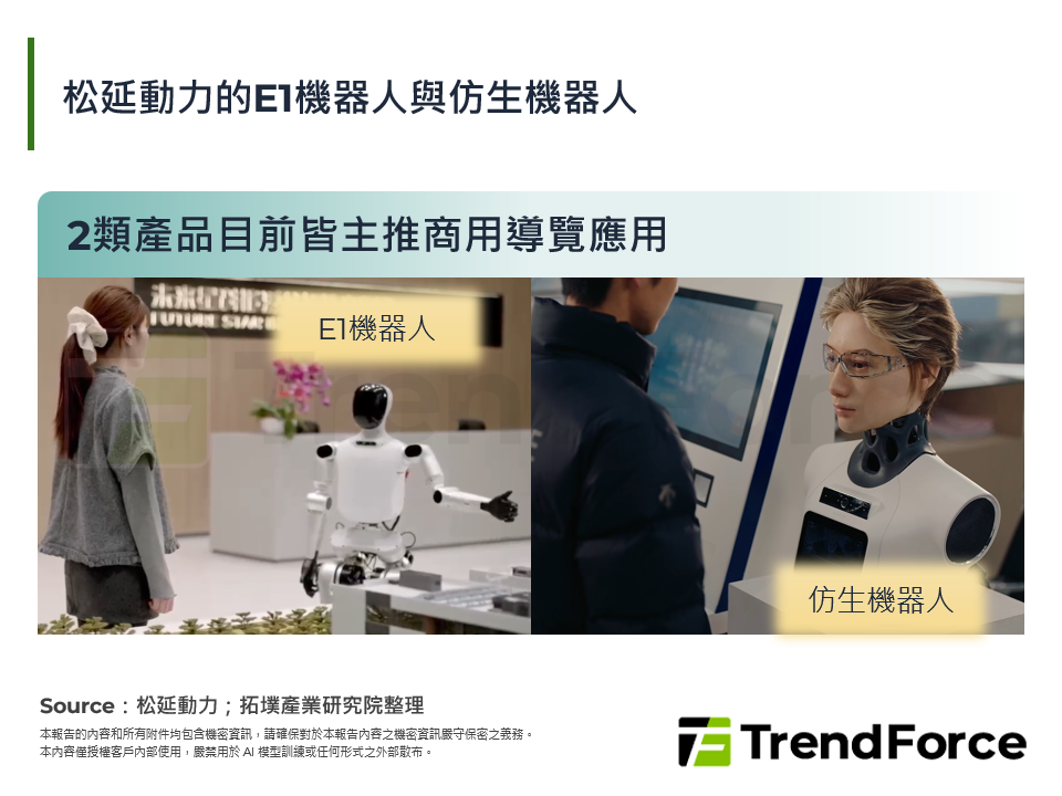松延動力的E1機器人與仿生機器人