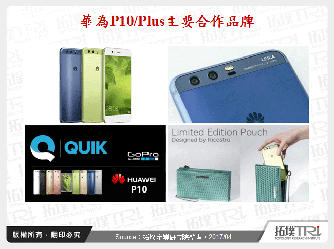 華為P10/Plus主要合作品牌