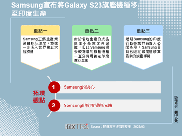 Samsung宣布將Galaxy S23旗艦機種移至印度生產