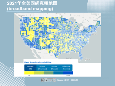 2022年美國擴大寬頻連網覆蓋，啟動寬頻補助規則