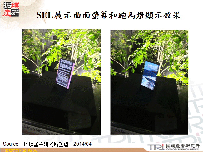 SEL展示曲面螢幕和跑馬燈顯示效果