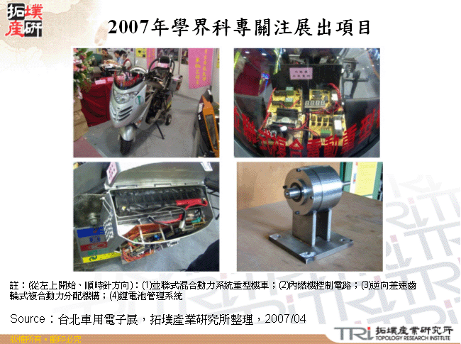 2007年學界科專關注展出項目